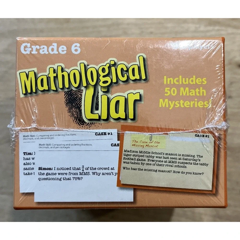 Mathological Liar Math Whodunit Card Game Grade 6 by Edupress New‎ Sealed